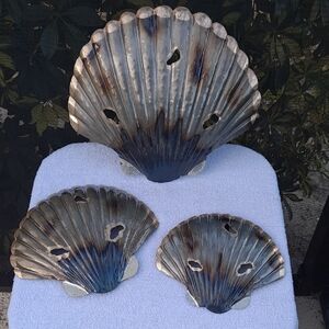 Decorative  Metal Shell Wall Art Set